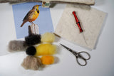 Shepherd Industries - Meadowlark Painting with Wool Needle Felting Kit