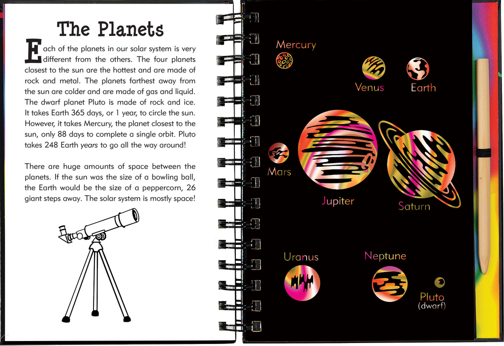 Peter Pauper Press - Scratch & Sketch™ Solar System (Trace Along)