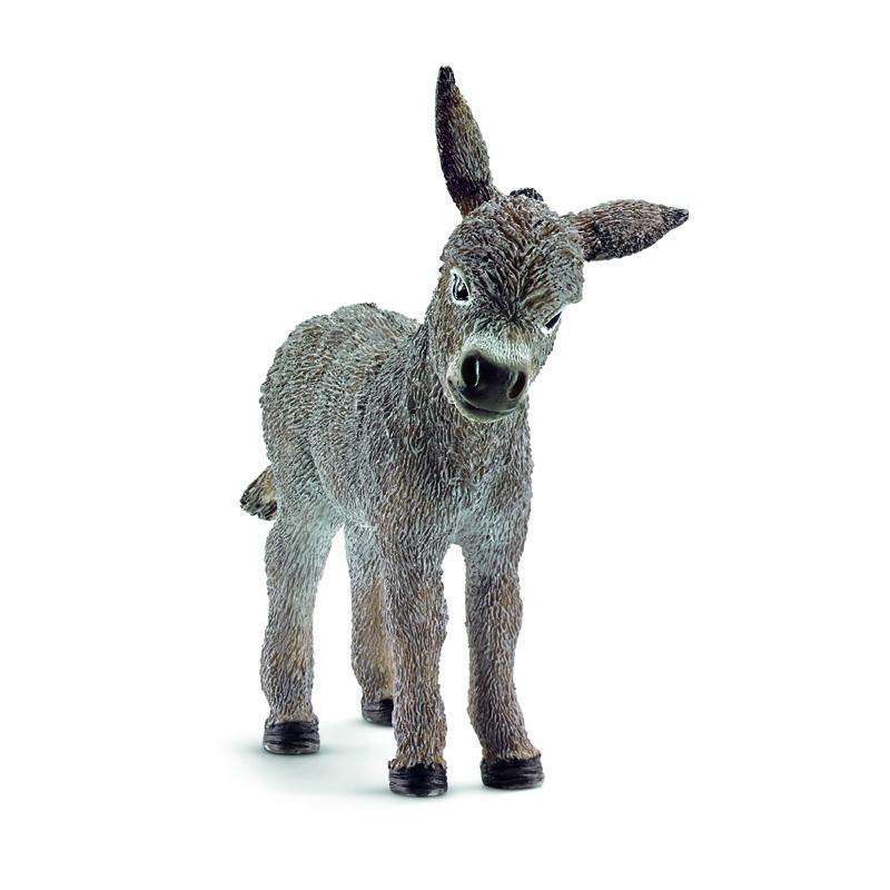 SCHLEICH Farm World Donkey Foal Educational Figurine for Kids Ages 3-8