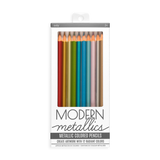 Modern Metallic Colored Pencils Set of 12