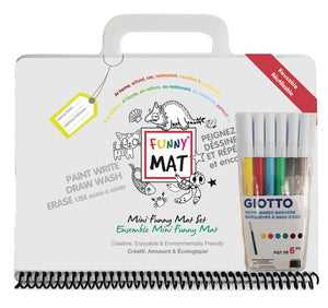 MINI FUNNY MAT TRAVEL SET WITH 6 MARKERS