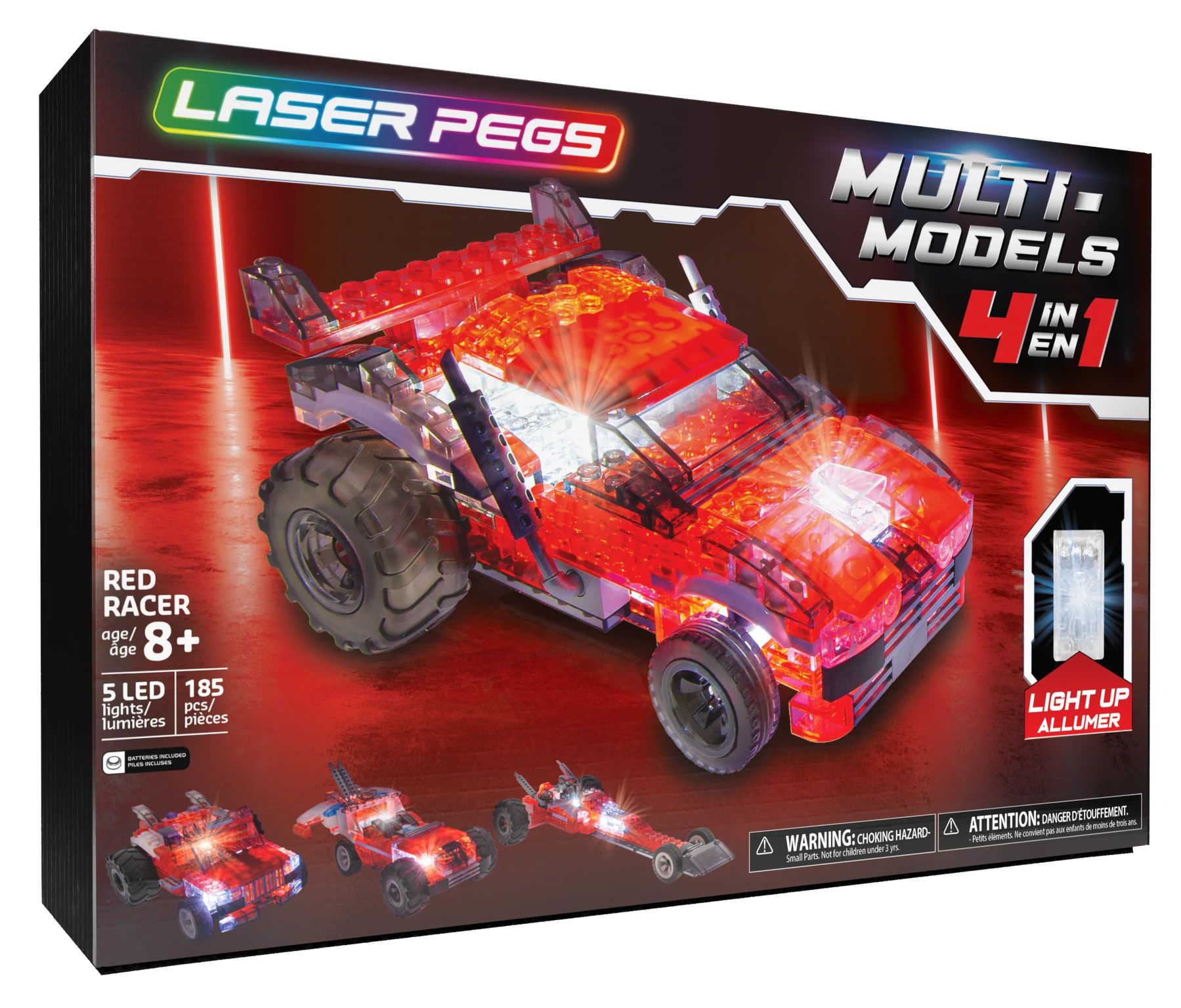 Laser Pegs MultiModel - 4 in 1 Red Racer