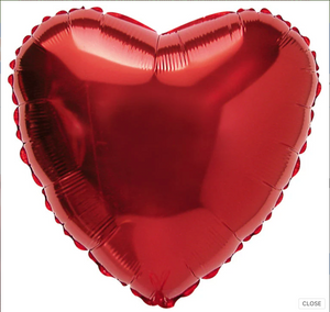 Valentine's Day Balloons 18" Heart Solid Colors