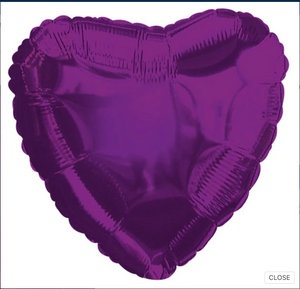 Valentine's Day Balloons 18" Heart Solid Colors