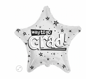 Graduation Balloons – 18" Star Mylar Printed