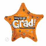 Graduation Balloons – 18" Star Mylar Printed