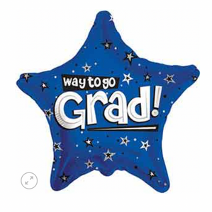 Graduation Balloons – 18" Star Mylar Printed