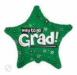 Graduation Balloons – 18" Star Mylar Printed