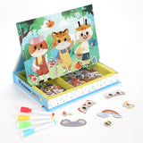 PicassoTiles - 120pcs Magnetic Animal Sticker Puzzle Book Drawing Board