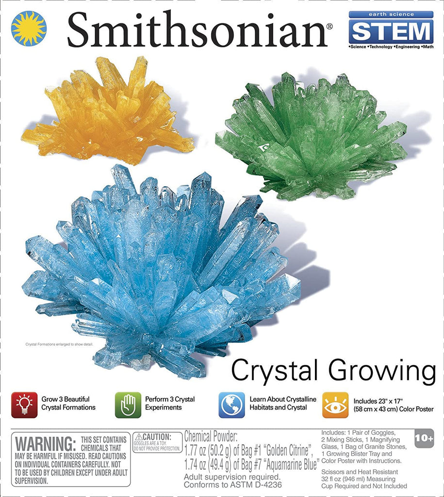Learn & Climb Science Crystal Growing kit for Kids - 10 Crystals!!