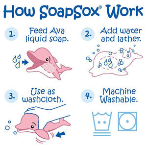 SoapSox Ava the Dolphin Bath Toy