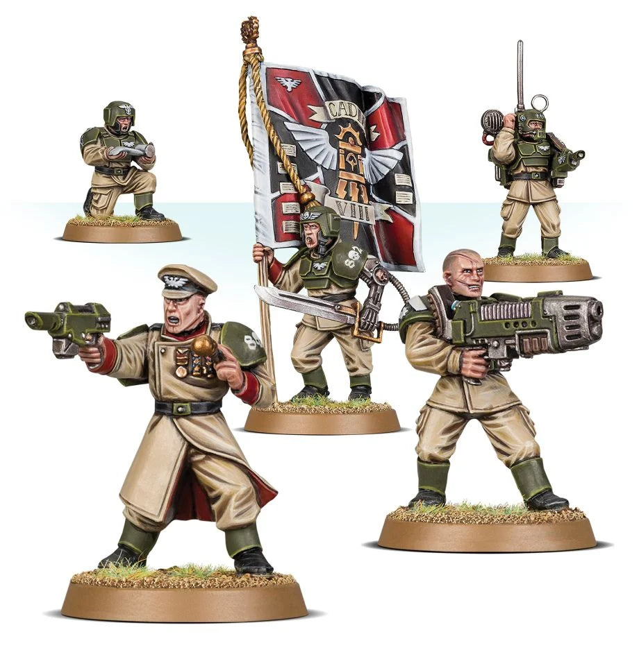 Warhammer - Astra Militarum Cadian Command Squad – Nature's Nook Children's  Toys & Books
