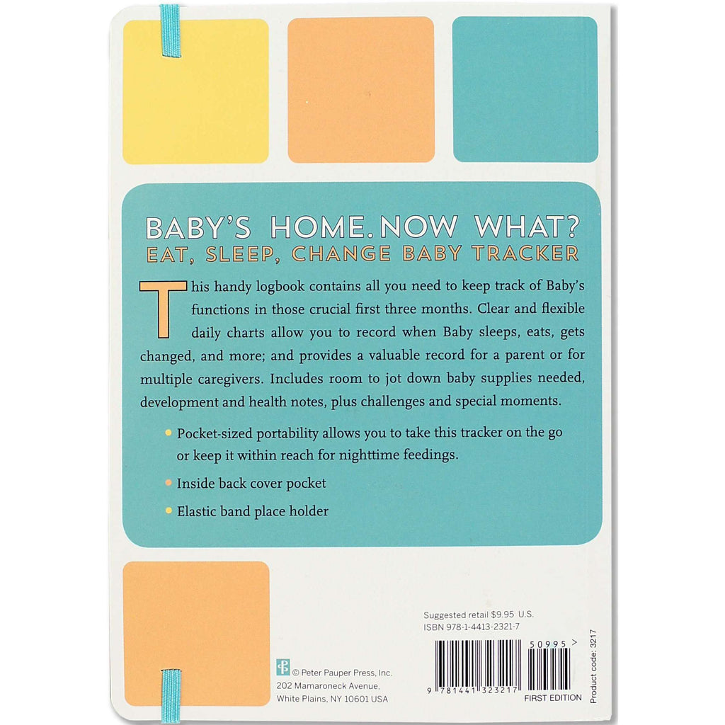Baby's Home, Now What? Eat, Sleep, Change -- Baby Tracker Logbook for Newborns Hardcover – November 25, 2016