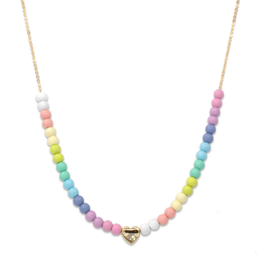 Charm It! Gold Pastel Bead Necklace