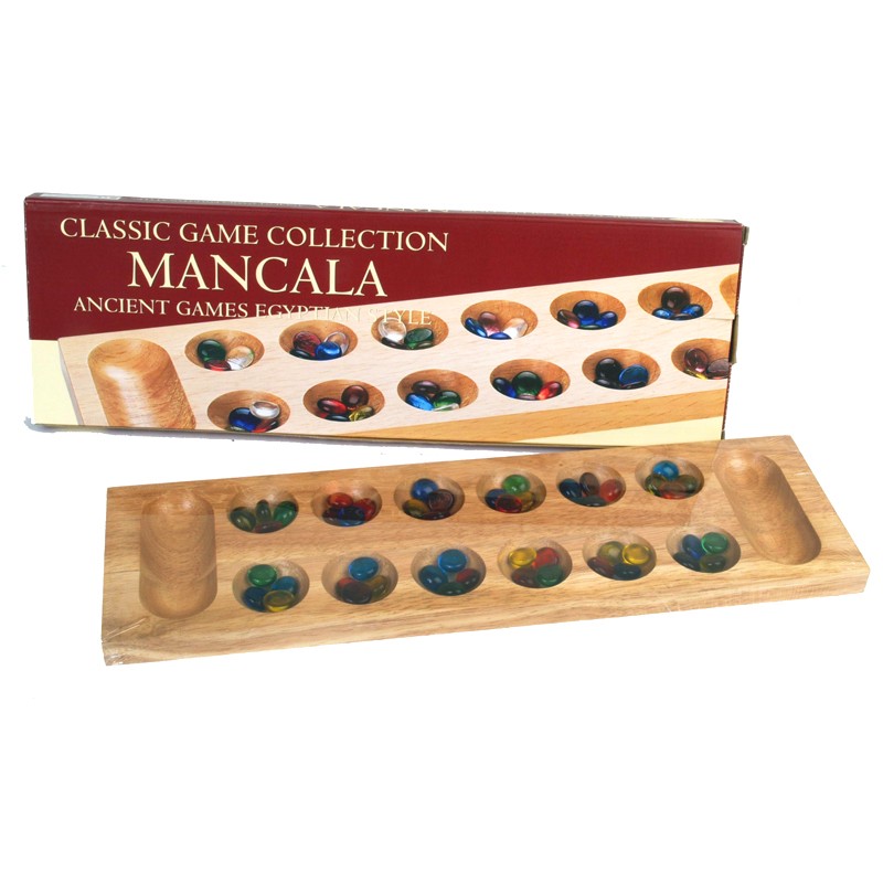 Mancala with Glass Beads