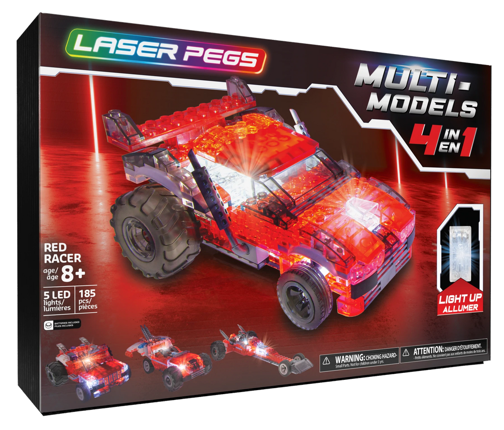 Laser Pegs MultiModel 4 in 1 Red Racer Nature s Nook